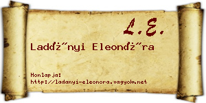 Ladányi Eleonóra névjegykártya